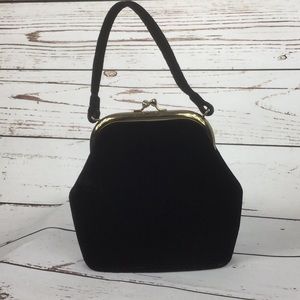 Vintage 1950’s 1960’s Black Velvet Evening Bag